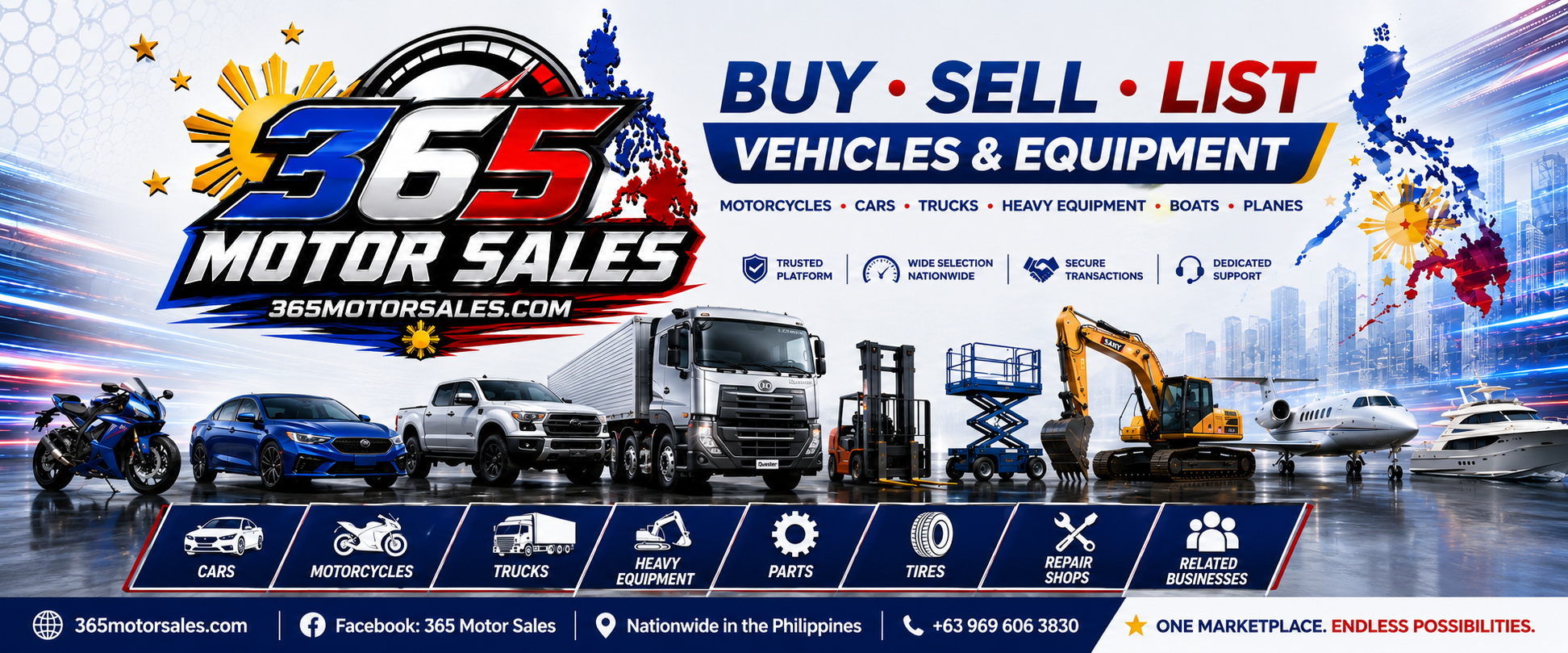365 Motor Sales — Buy, Sell, List vehicles and equipment nationwide in the Philippines
